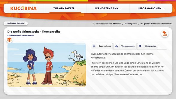 Screenshot der Website lernangebote-fuer-kinder.de