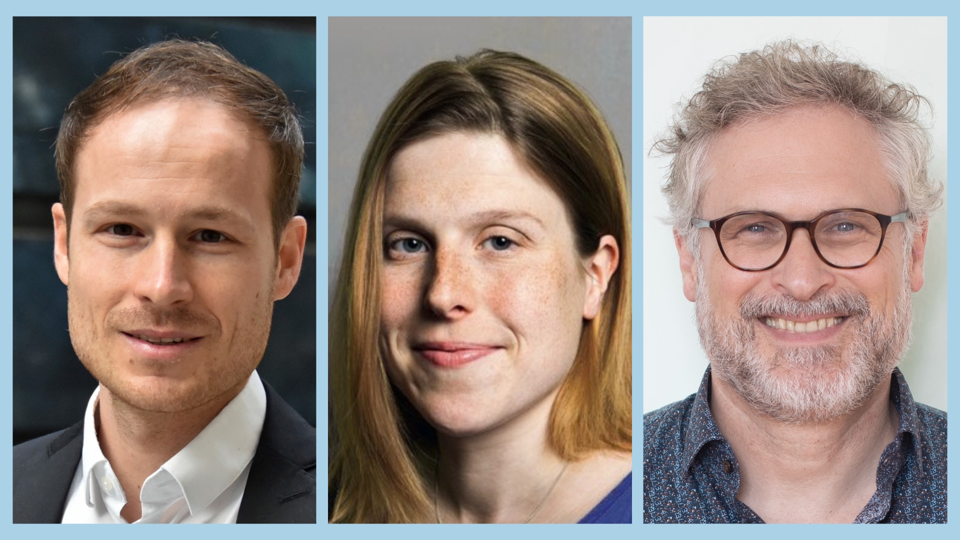 Porträts von Prof. Dr. Lukas Eibensteiner, Prof. Dr. Claudia Schlaak und Prof. Dr. Christoph Vatter (v.l.n.r.)