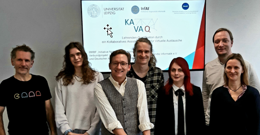 Prof. Dr. Nicola Würffel (UL, Leitung Teilprojekt und Verbundkoordination), Dr. Christian Zinke-Wehlmann (InfAI, Leitung Teilprojekt), Mihaela Markovic (UL, wiss. Mitarbeiterin), Christian Schlecht (InfAI, wiss. Mitarbeiter), Alexander Knoth (Deloitte, Berater), Emily Pulch (UL, WHK), Dr. Robert Reilein (UL, Berater).